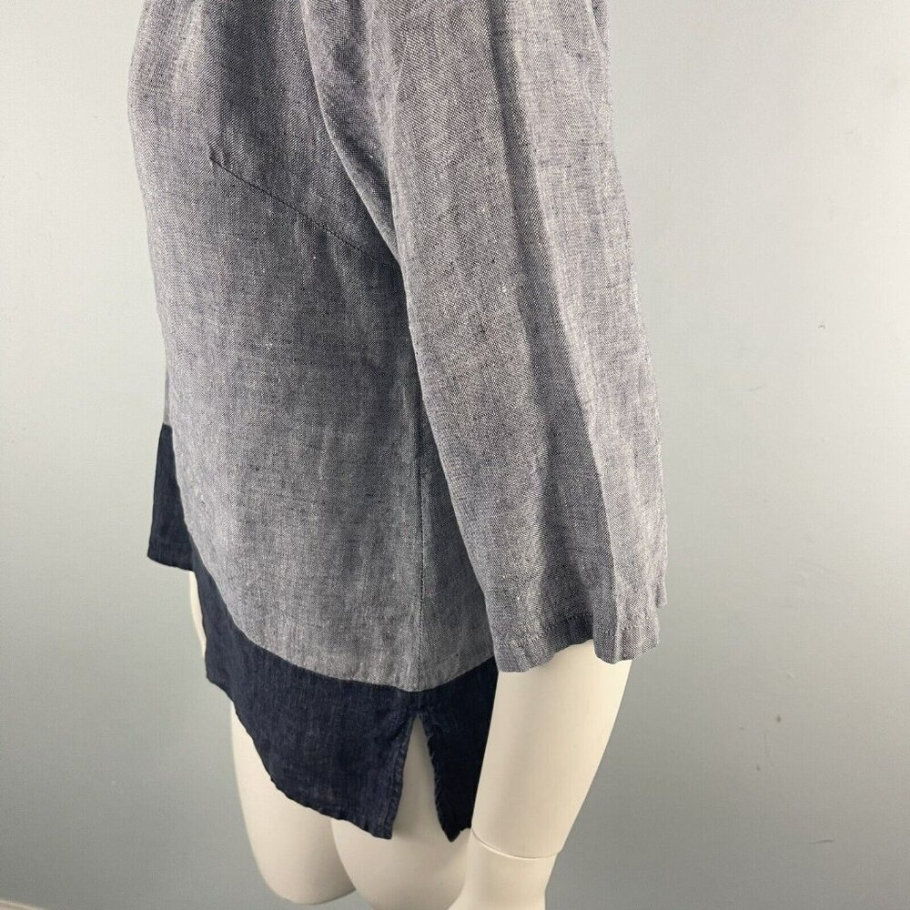 Nuthatch Linen Tunic 3/4 Sleeves Popover Shirt Top Lagenlook Size Small - Picture 9 of 12